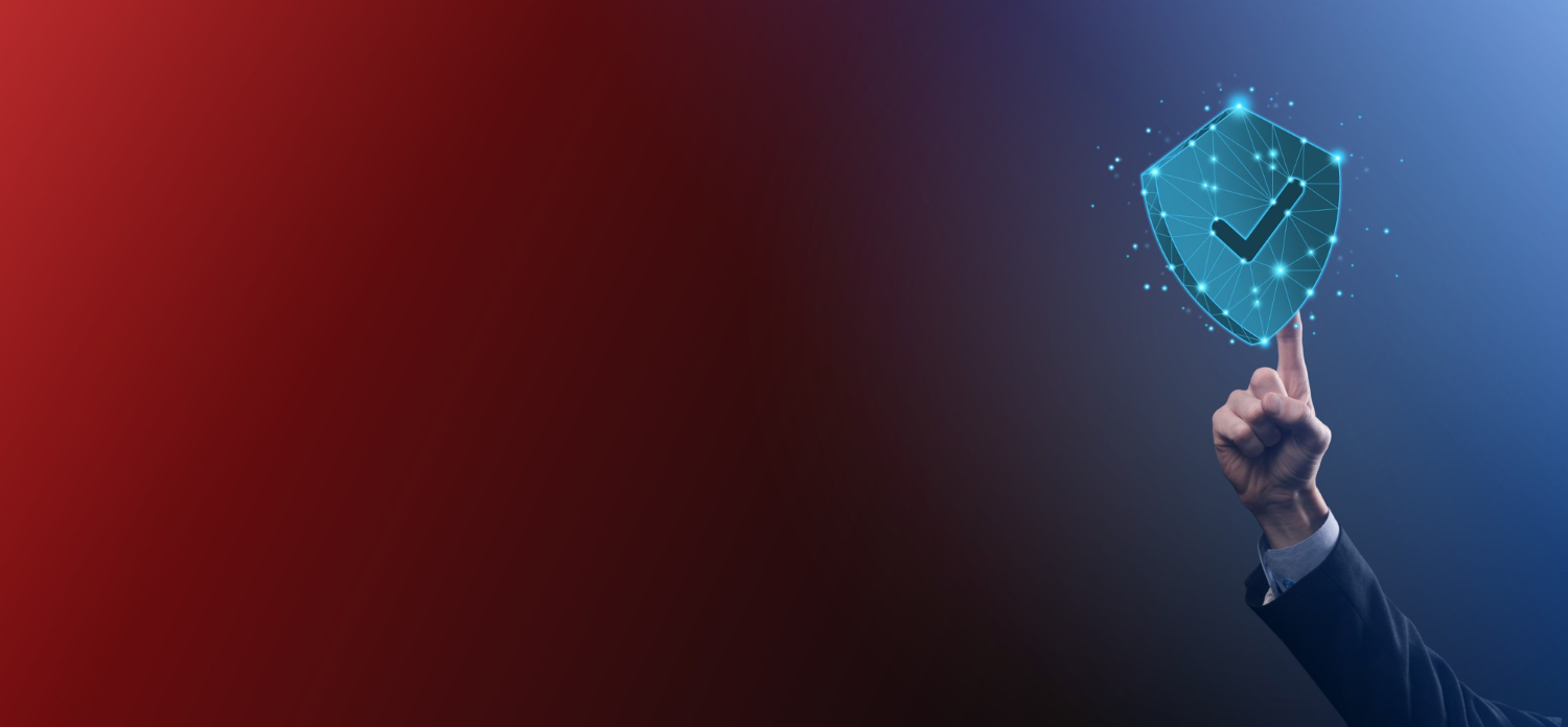 Security shield with checkmark representing data protection compliance